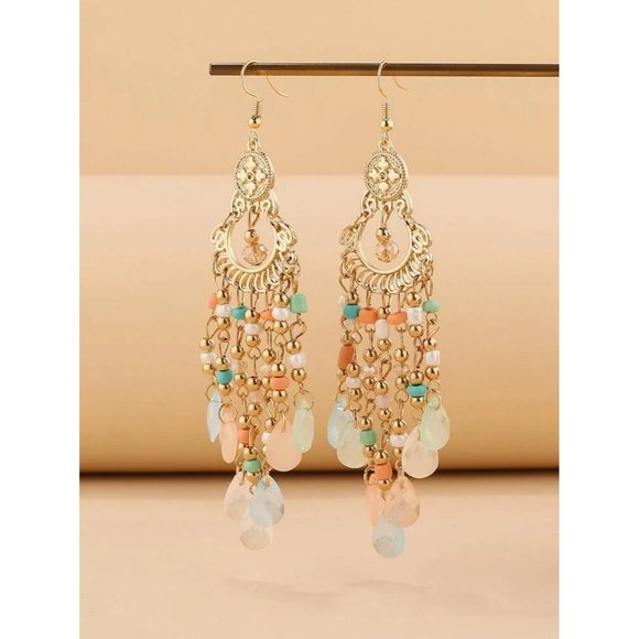 Crystal and Pearl Earrings - Picture 2 of 3